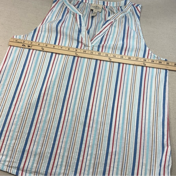St. John's Bay - Multicolor Striped Sleeveless Top - Size Large - Picture 9 of 13